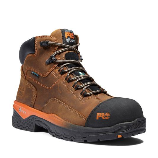 Bota de trabajo impermeable de punta de punta de punta de 6 "para hombres