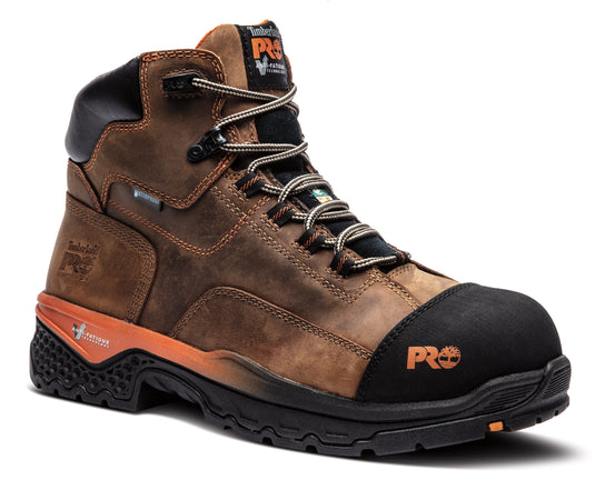 Bota de trabajo impermeable de punta de punta de punta de 6 "para hombres