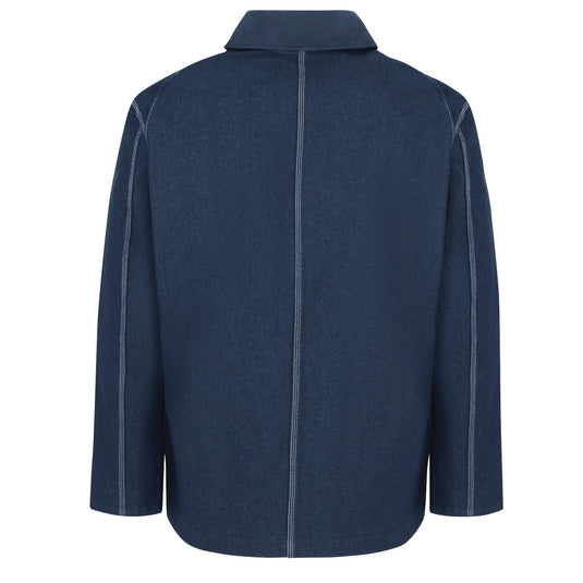 Dickies Men's Denim Blanket Lined Chore Coat Blue