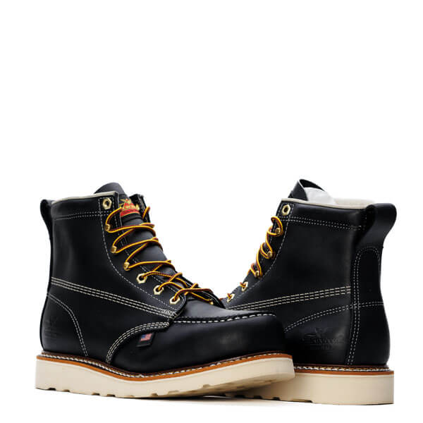 Load image into Gallery viewer, American Heritage 6″ Black Safety Toe - Moc Toe Maxwear Wedge - Fearless Outfitters
