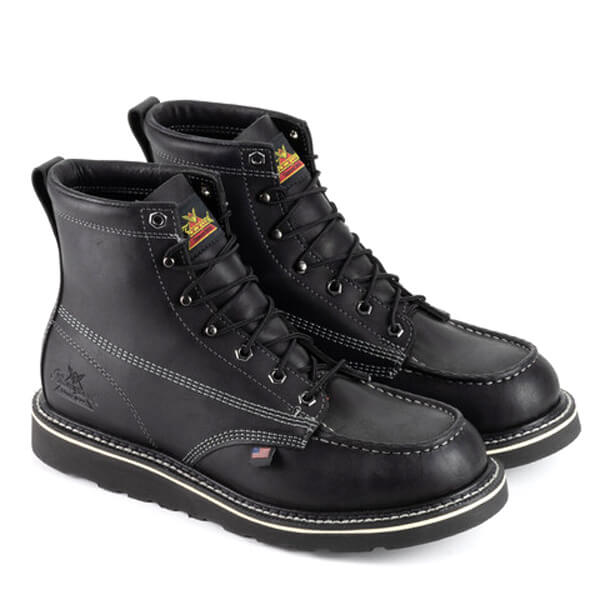 Load image into Gallery viewer, American Heritage Midnight Series 6&quot; Black Moc Toe Work Boot - Fearless Outfitters

