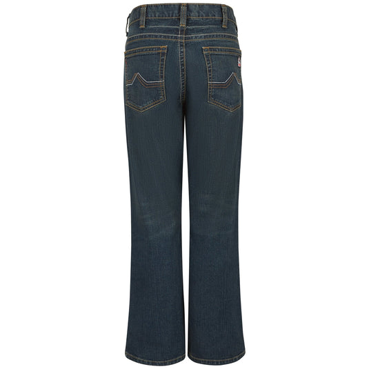 Bulwark FR Men's Relaxed Fit Bootcut Jeans with Stretch Sanded Denim - Fearless Outfitters