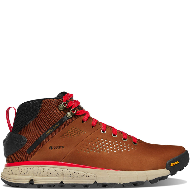 Load image into Gallery viewer, Danner Trail 2650 Mid 4&quot; Brown/Red GTX - Fearless Outfitters
