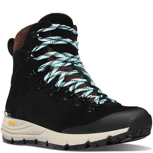 Danner Women's Arctic 600 Side-Zip 7" Black/Spark Blue 200G - Fearless Outfitters