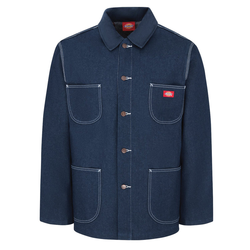 Cargue la imagen en el visor de la galería, Dickies Men&#39;s Denim Blanket Lined Chore Coat Blue - Fearless Outfitters
