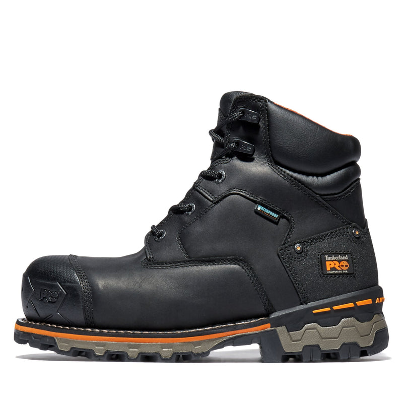 Cargue la imagen en el visor de la galería, Men&#39;s Boondock 6&quot; Composite Toe Waterproof Work Boot - Black - Fearless Outfitters
