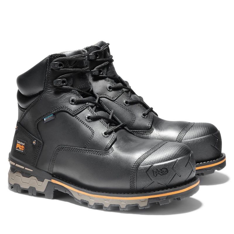 Cargue la imagen en el visor de la galería, Men&#39;s Boondock 6&quot; Composite Toe Waterproof Work Boot - Black - Fearless Outfitters
