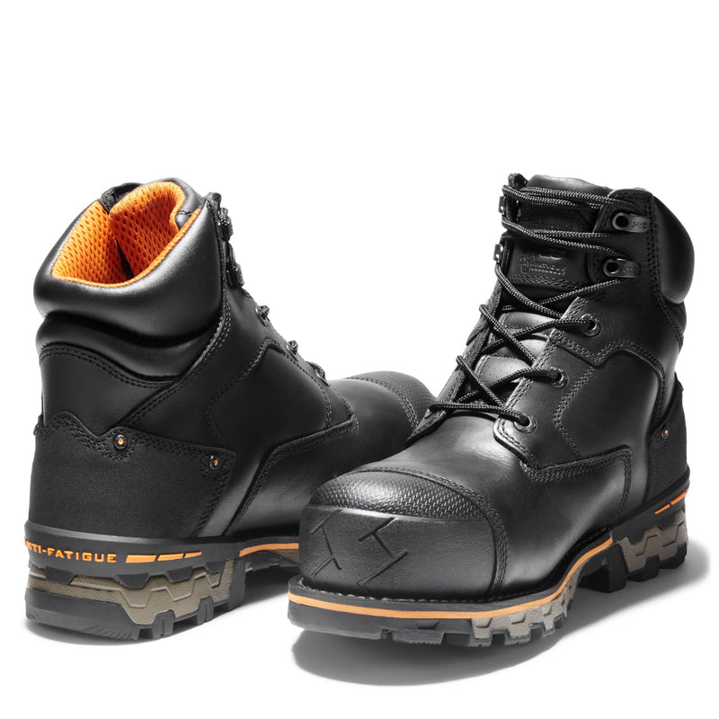 Cargue la imagen en el visor de la galería, Men&#39;s Boondock 6&quot; Composite Toe Waterproof Work Boot - Black - Fearless Outfitters
