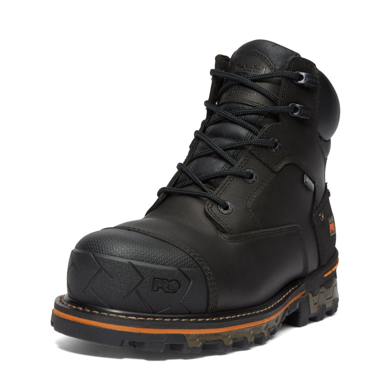 Cargue la imagen en el visor de la galería, Men&#39;s Boondock 6&quot; Composite Toe Waterproof Work Boot - Black - Fearless Outfitters
