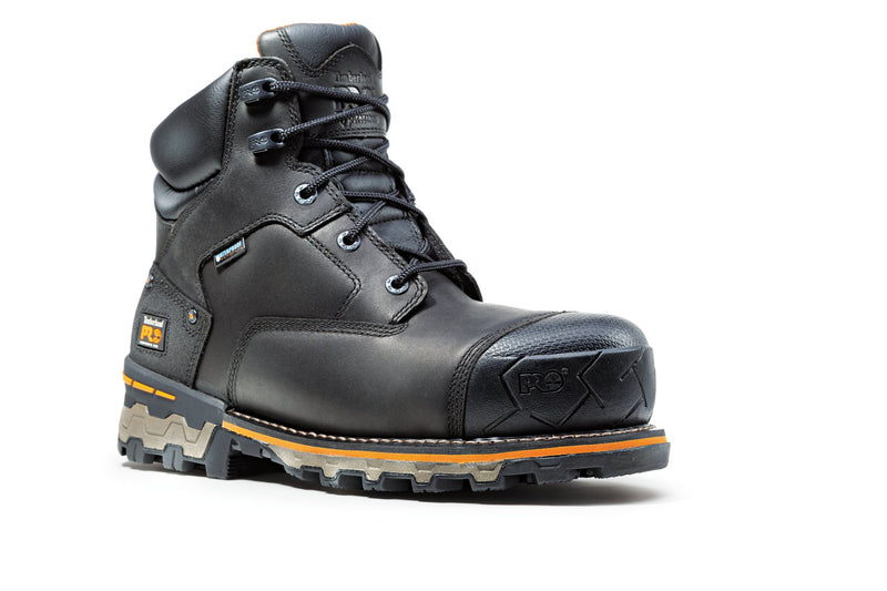 Cargue la imagen en el visor de la galería, Men&#39;s Boondock 6&quot; Composite Toe Waterproof Work Boot - Black - Fearless Outfitters
