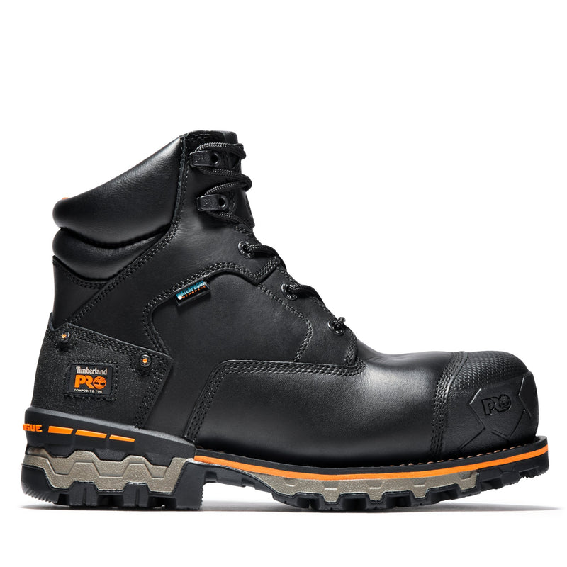 Cargue la imagen en el visor de la galería, Men&#39;s Boondock 6&quot; Composite Toe Waterproof Work Boot - Black - Fearless Outfitters
