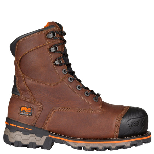 Men's Boondock 8" Composite Toe Waterproof Work Boot - Brown - Fearless Outfitters