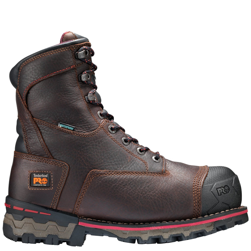 Cargue la imagen en el visor de la galería, Men&#39;s Boondock 8&quot; Composite Toe Waterproof Work Boot - Brown - Fearless Outfitters
