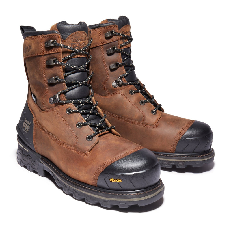 Cargue la imagen en el visor de la galería, Men&#39;s Boondock 8-Inch Waterproof Comp-Toe Work Boots - Fearless Outfitters
