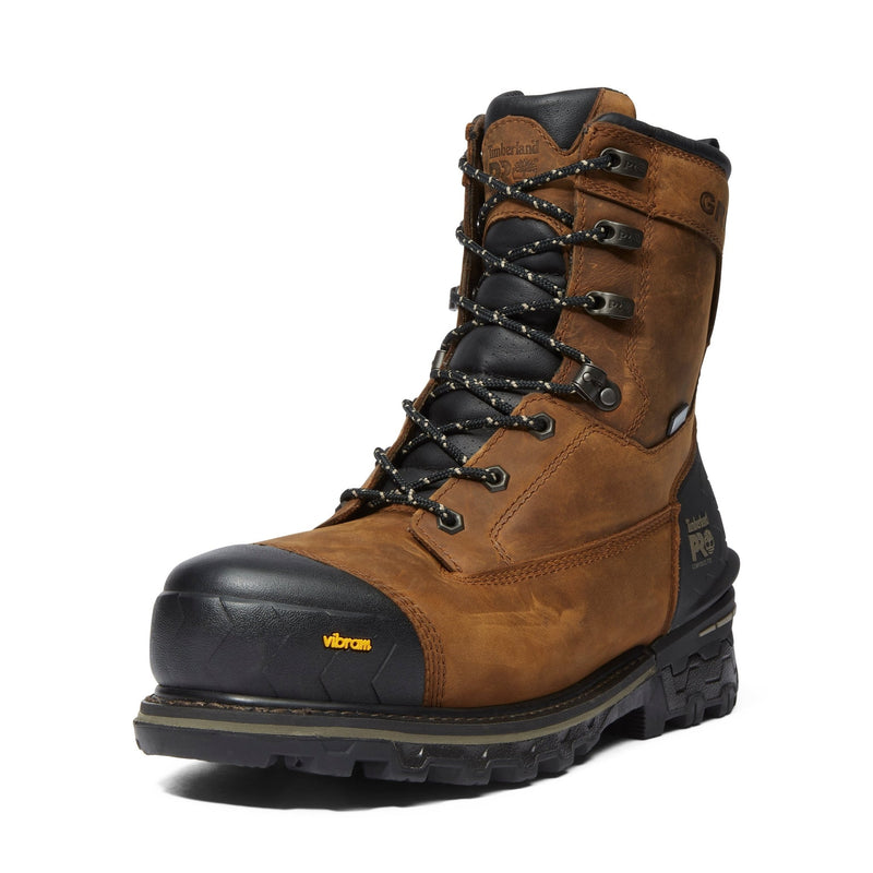 Cargue la imagen en el visor de la galería, Men&#39;s Boondock 8-Inch Waterproof Comp-Toe Work Boots - Fearless Outfitters
