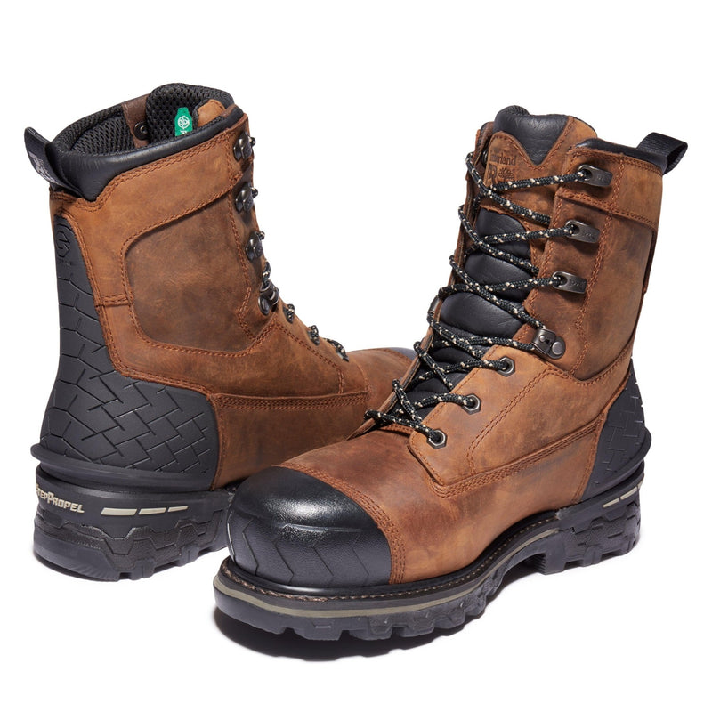 Cargue la imagen en el visor de la galería, Men&#39;s Boondock 8-Inch Waterproof Comp-Toe Work Boots - Fearless Outfitters
