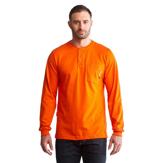 Men's Cotton Core Flame-Resistant Long-Sleeve Henley - Fearless Outfitters