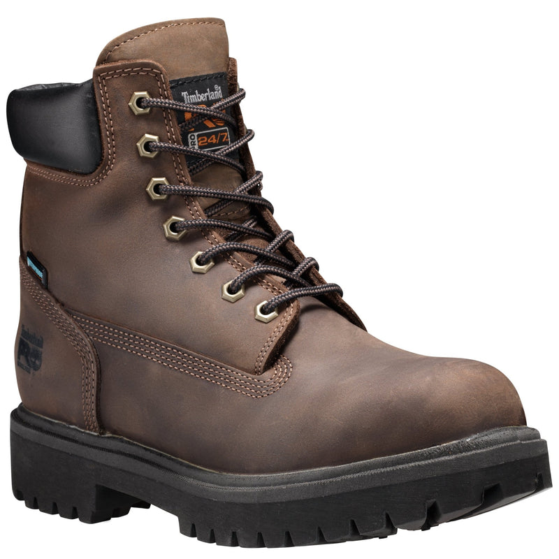 Cargue la imagen en el visor de la galería, Men&#39;s Direct Attach 6&quot; Steel Toe Waterproof Work Boot - Brown - Fearless Outfitters
