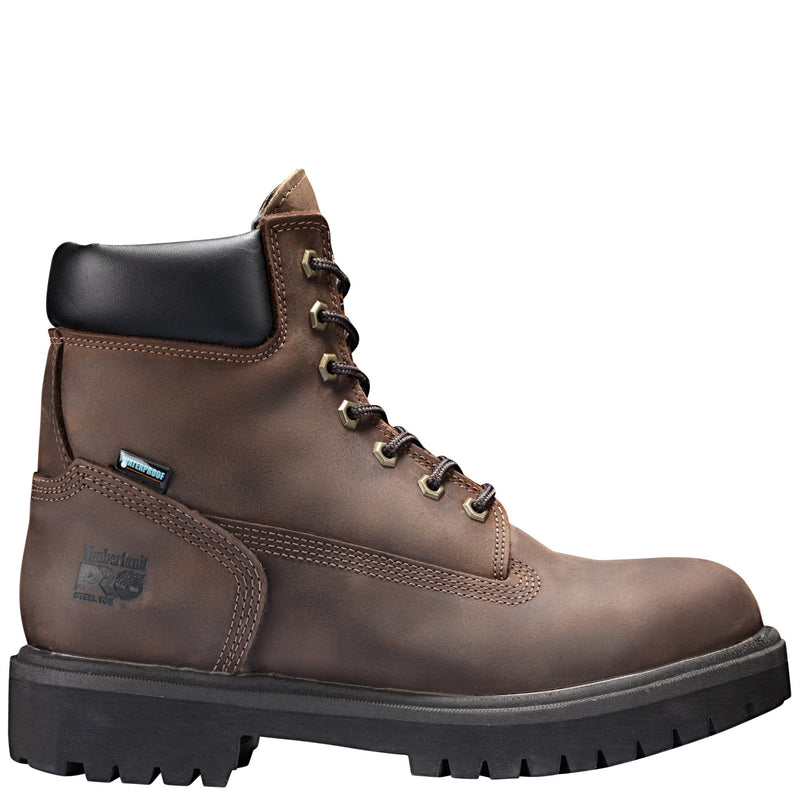 Cargue la imagen en el visor de la galería, Men&#39;s Direct Attach 6&quot; Steel Toe Waterproof Work Boot - Brown - Fearless Outfitters
