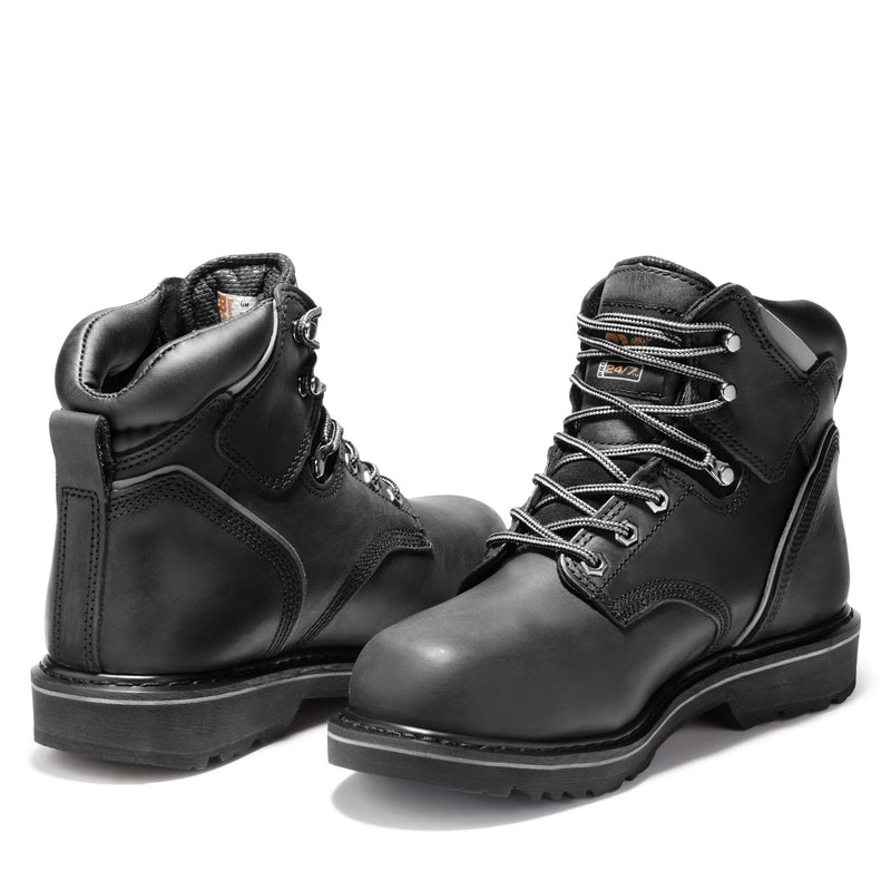 Load image into Gallery viewer, Men&#39;s Pit Boss 6&quot; Steel Toe Work Boot - Black - Fearless Outfitters
