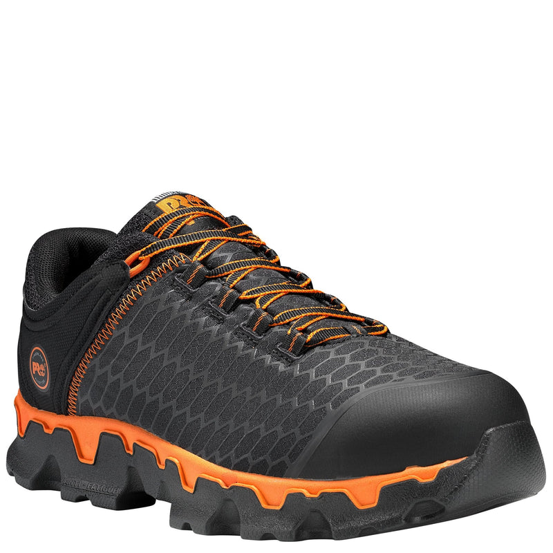 Cargue la imagen en el visor de la galería, Men&#39;s Powertrain Sport Alloy Toe Work Sneaker - Black/Orange - Fearless Outfitters
