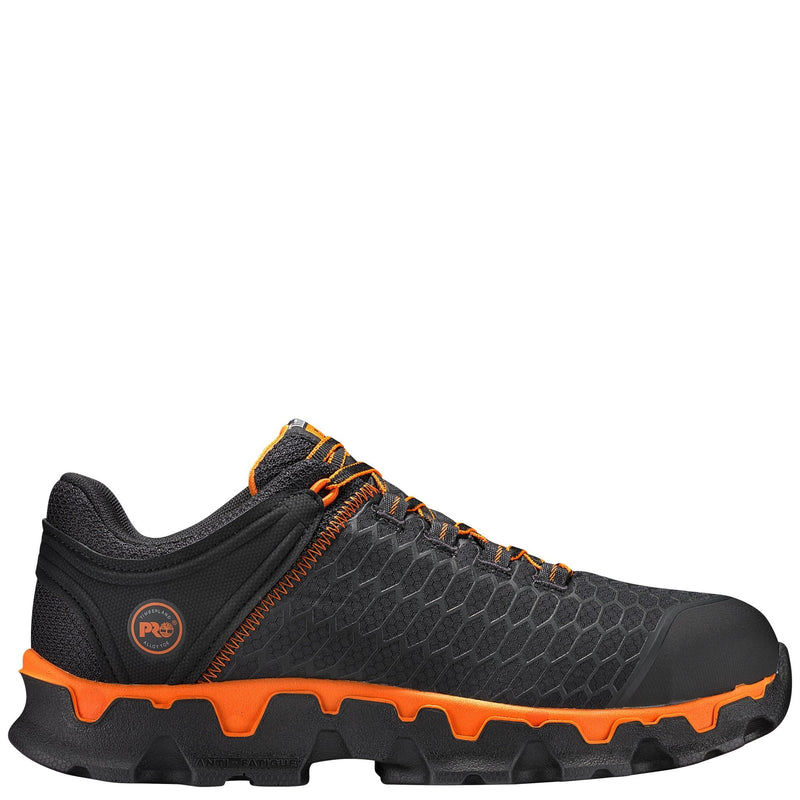 Cargue la imagen en el visor de la galería, Men&#39;s Powertrain Sport Alloy Toe Work Sneaker - Black/Orange - Fearless Outfitters
