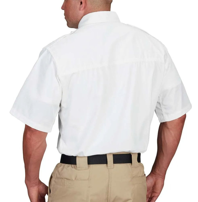 Cargue la imagen en el visor de la galería, Men&#39;s Short Sleeve Tactical Shirt - Poplin White - Fearless Outfitters
