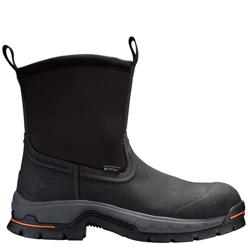 Cargue la imagen en el visor de la galería, Men&#39;s Stockdale Pull On Alloy Toe Waterproof Work Boot - Black - Fearless Outfitters
