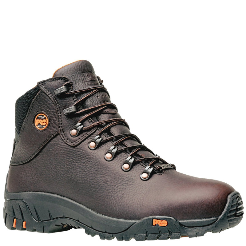 Cargue la imagen en el visor de la galería, Men&#39;s TiTAN Trekker Alloy Toe Waterproof Work Boot - Dark Brown - Fearless Outfitters
