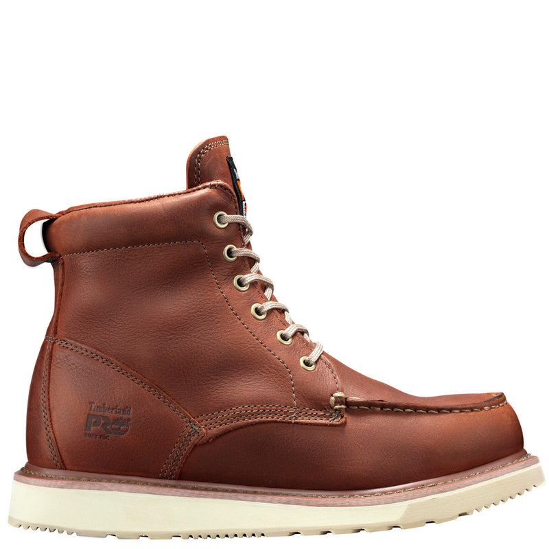 Cargue la imagen en el visor de la galería, Men&#39;s Wedge 6&quot; Moc Soft Toe Work Boot - Rust - Fearless Outfitters
