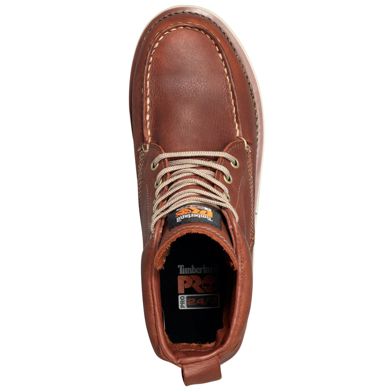 Cargue la imagen en el visor de la galería, Men&#39;s Wedge 6&quot; Moc Soft Toe Work Boot - Rust - Fearless Outfitters
