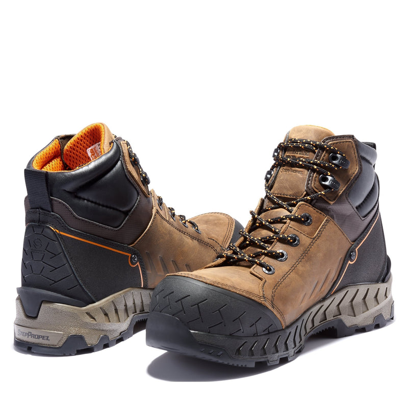 Cargue la imagen en el visor de la galería, Men&#39;s Work Summit 6-Inch Waterproof Comp-Toe Work Boots - Fearless Outfitters
