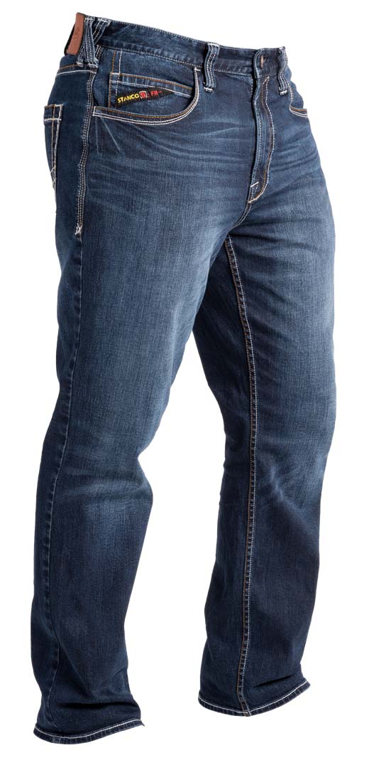 Load image into Gallery viewer, Stone Washed Memory Stretch Denim FR Jeans - Fearless Outfitters
