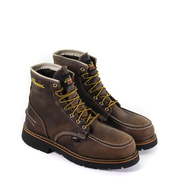 Cargue la imagen en el visor de la galería, Thorogood 1957 Series Waterproof Safety Toe 6″ Crazy Horse Moc Toe Maxwear 90™ - Fearless Outfitters
