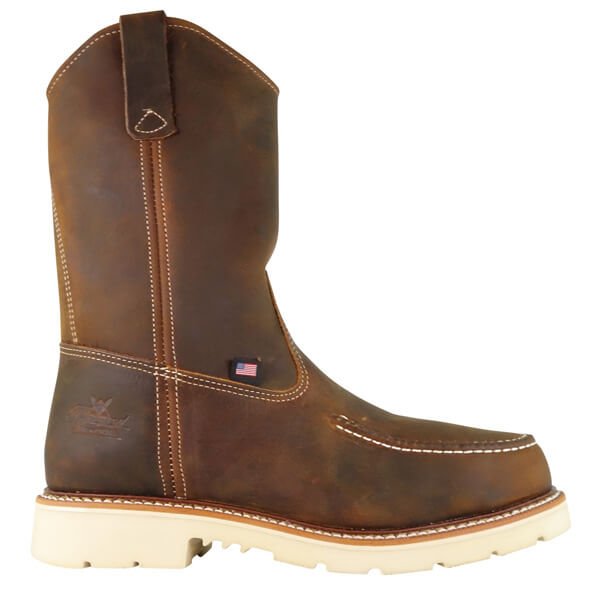 Thorogood American Heritage 11″ Trail Crazy Horse Safety Toe Moc Toe Pull-On Wellington - Fearless Outfitters