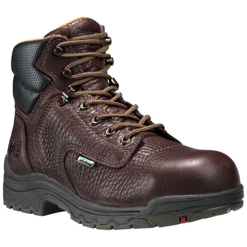 Cargue la imagen en el visor de la galería, Women&#39;s TiTAN 6&quot; Alloy Toe Waterproof Work Boot - Dark Brown - Fearless Outfitters
