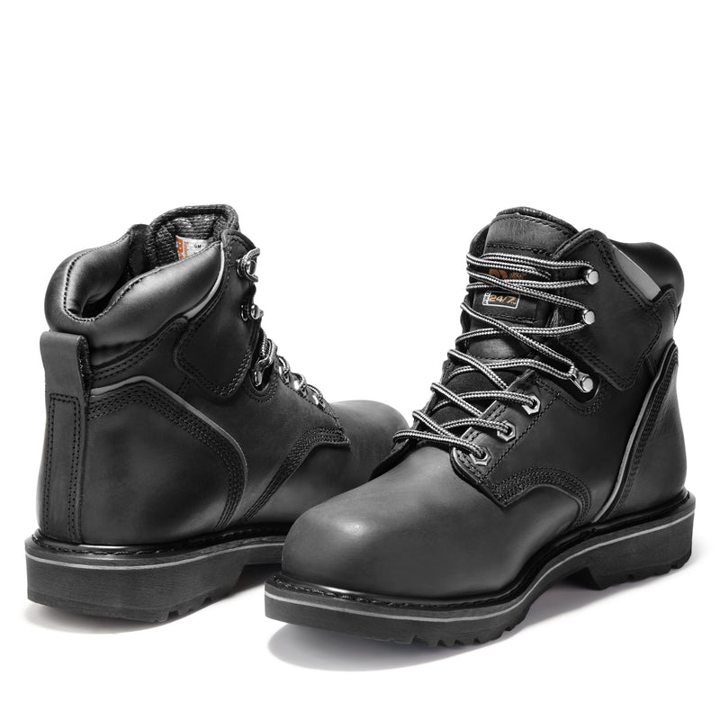 Load image into Gallery viewer, Men&#39;s Pit Boss 6&quot; Steel Toe Work Boot - Black
