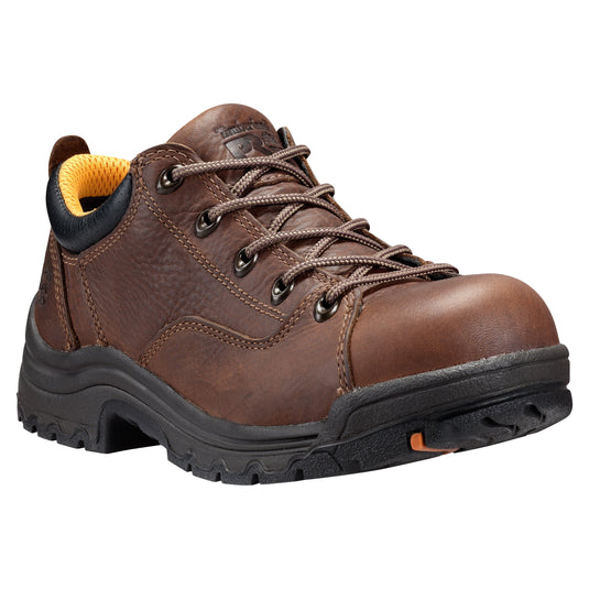Women's TiTAN Casual Alloy Toe Oxford Work Shoes - Brown